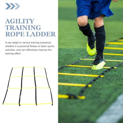 DOITOOL Nine-Square Agility Ladder for Soccer Training, Foldable Soft Speed and Footwork Ladder, Football Agility Training Tool for Athletic Conditioning and Coordination