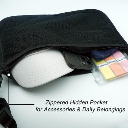 Adjustable Pickleball & Tennis Ball Holder Waist Pouch - Mesh Hip Bag Carrier for Men, Women, Teens - Holds 8-10 Balls, Versatile Accessories & Gifts