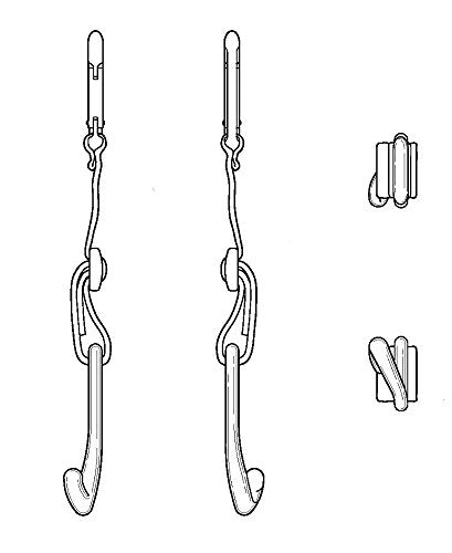 A Pair of Patented CJ Fence Hooks for Bat Bags, Tennis Bags, Water Bottles and Camping