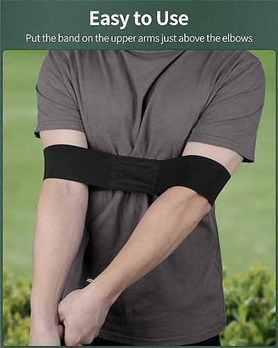 GreenHaven Golf Swing Arm Band Golf Swing Training Aid Elastic Swing Correcting Trainer Band for Golfers Beginners Arm Elbow Posture Teaching Tool Accessory for Golf Club Practice
