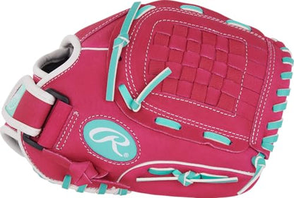 Rawlings | Sure Catch Series Youth Softball Glove - color: Pink / Mint, size: 10.5"