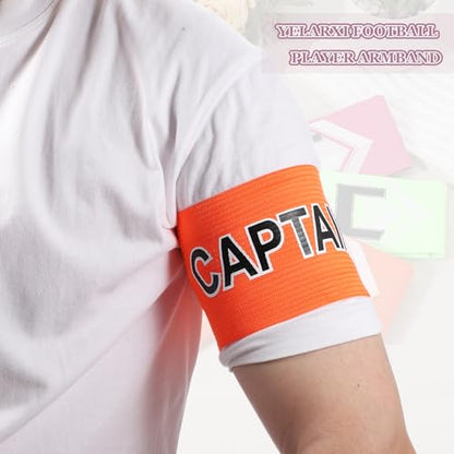 Soccer Captain, Soccer Captain Armband Elastic Adjustable Leader Armband Team - color: Orange