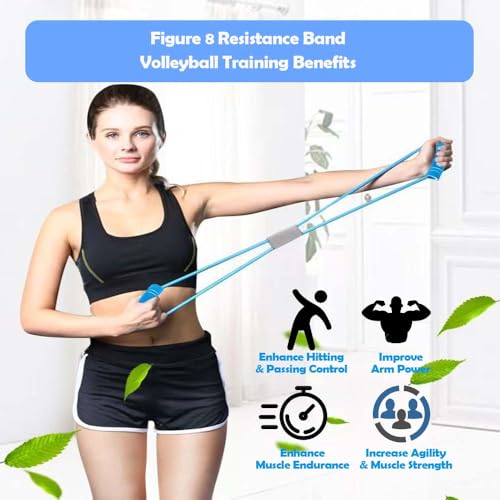 Volleyball Passing Trainer with Resistance Bands – Volleyball Passing Bands & Arm Bands Set for Volleyball Practice, Agility, Serving, Arm Swing & Pass Training
