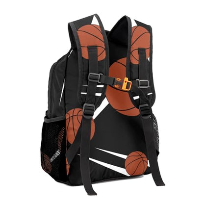 Sport Basketball Player Team Black Personalized School Backpack for Teen Kid-Boy/Girl Primary Daypack Travel Bookbag - color: Option 32
