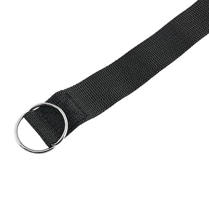 2PCS Black Flag Football Belts Web Football Belt Long Belt D Ring Belts for Men Women Young Boys Kids Girls Football Flag