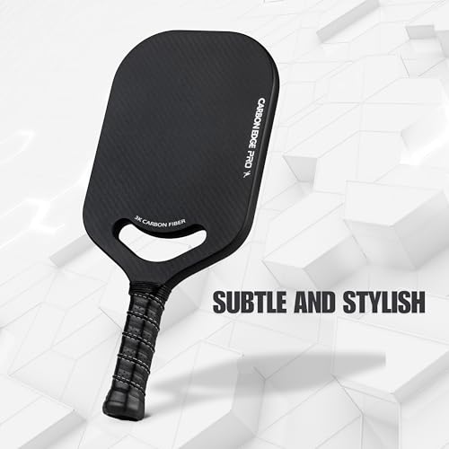 3K Carbon Fiber Pickleball Paddle Racket, with Breathable Grip, 19mm Polypropylene Honeycomb Core, Balanced Power and Spin Training & Recreational Paddle