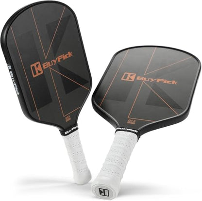 Pickleball Paddle, USAPA Approved, Lightweight & Wide, Carbon Fiber Surface, 16mm Thick, Anti-Slip Grip, Gift for Men - size: Black Carbon | 16 mm | 2 paddles