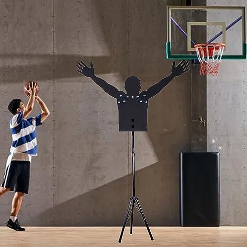 LXLZYXSF Basketball Shooting Trainer Free Standing Defender Mannequin, Adjustable Arms & Height Dummy, Portable Dribbling Practice Aid, Gifts for Husband/Son (Size : 157-232cm(61.8-91.3 inch)) - size: 157-232cm(61.8-91.3 inch)