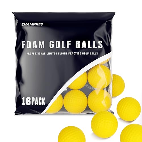 CHAMPKEY Practice Foam Golf Balls - 16 or 32 Pack | Limited Flight, True Spin and Feel Training Balls - color: 32 Pack