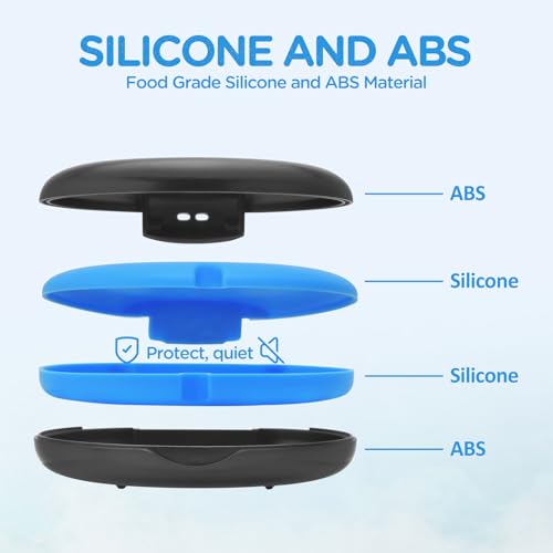 2 Pack Retainer Case Ultra-slim Aligner Case with Vent Holes Removable Inner Tray Silicone for Easy Cleaning (2Pack Black Blue) - color: 2Pack Black Blue