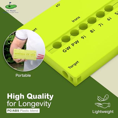 Golf Swing Training Aid - Durable Alignment Stick Golf Training Aid with Lanyard, Golf Swing Trainer with Ball Positioning, Rotational & Striking Drills