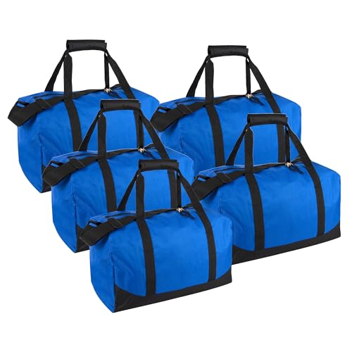 24 Pack Bulk Duffle Bags Wholesale by the Case for Homeless, Sports Teams, and Duffle Bags for Foster Kids (All Blue Pack) - color: All Blue Pack