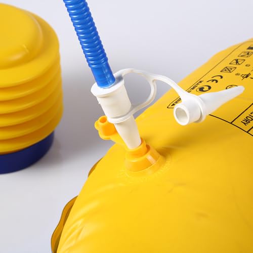 Yoga Ball Pump Exercise Balls Pumps Manual Hand Foot Press Air Inflator with Plug Pin Stopper Adapter Kit for Sports Fitness Balloon Swimming Ring Pool Float Inflatable Bed Pillow Boat Outdoor
