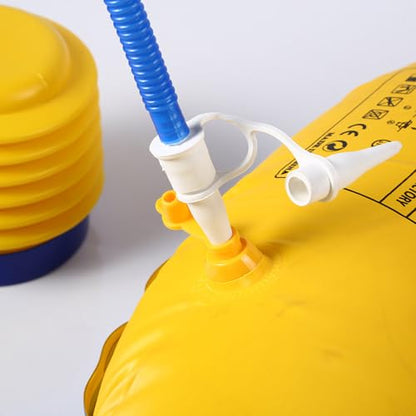 Yoga Ball Pump Exercise Balls Pumps Manual Hand Foot Press Air Inflator with Plug Pin Stopper Adapter Kit for Sports Fitness Balloon Swimming Ring Pool Float Inflatable Bed Pillow Boat Outdoor
