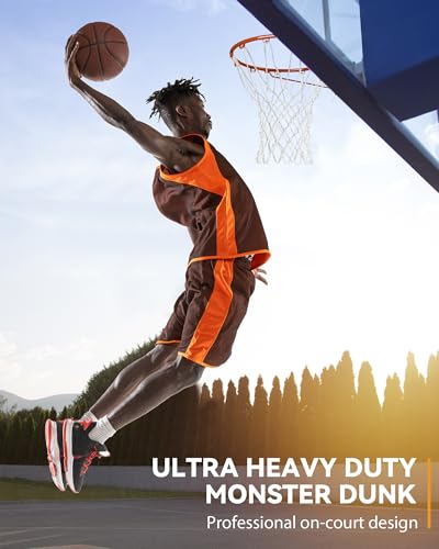 Professional Basketball Net Replacement Heavy Duty, Upgraded Durability [7.16oz], All Weather Anti Whip, Fits Standard Indoor Outdoor Rims - 12 Loops - style: White