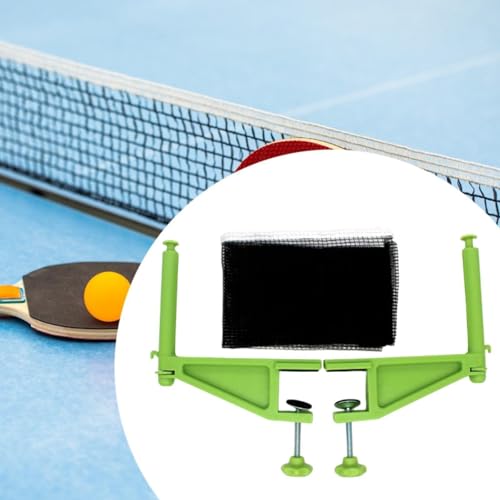 Yiju Table Tennis Net Post Set Practice Easily Set up Replacement Ping Pong Mesh Rack Ping Pong Clamp Net for Game Travel Training - color: Green
