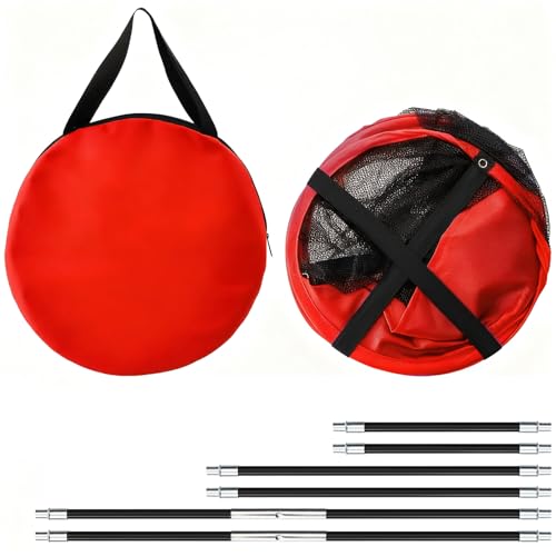 Jucoan 3 Pack Golf Chipping Net, 3 Sizes Pop Up Golf Target Practice Net for Indoor and Outdoor, Gifts for Father's Day Men, Husband, Kid, Golfers, 6 Ground Stakes