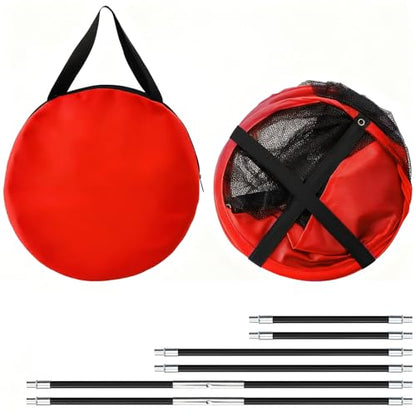 Jucoan 3 Pack Golf Chipping Net, 3 Sizes Pop Up Golf Target Practice Net for Indoor and Outdoor, Gifts for Father's Day Men, Husband, Kid, Golfers, 6 Ground Stakes