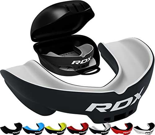 RDX Mouth Guard for Boxing MMA Kickboxing Muay Thai Judo Karate - Adult Gum Shield Mouthpiece Jaw Protector with Storage Case, Martial Arts Football Lacrosse Hockey Contact Sports - Above 12 Years Age - color: White, size: Junior Below 12 Year