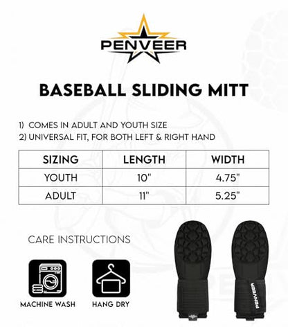 Baseball Sliding Mitt Youth & Adult, Sliding Glove for Baseball, Softball Sliding Guard, Left and Right Hands - color: Royal Blue, size: Youth