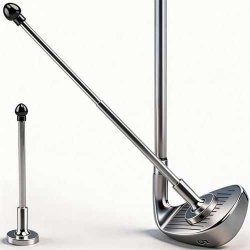 Golf Magnetic Alignment Rods, Golf Alignment Sticks, Golf Training Aid, Telescopic Golf Corrector to Visualize and Align Golf Shots, Ideal Golf Accessories and Swing Aids for Golfers - color: Black