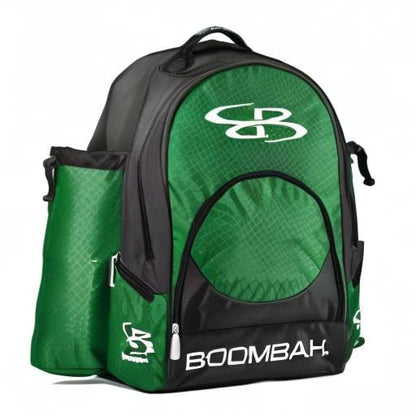 Boombah Tyro Baseball/Softball Bat Backpack - 20" x 15" x 10" - Holds 2 Bats up to Barrel Size of 2-5/8" - color: Black/Kelly Green