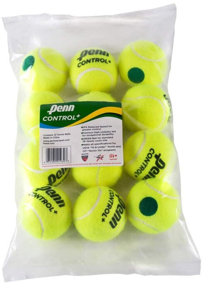 Penn Control+ Green Training Tennis Balls (Case - 72 Balls)