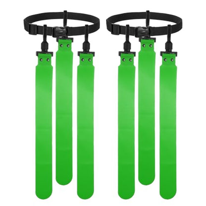 Flag Football Set, Adjustable Flag Football Belt with 1 Belt and 3 Flags Easy Tear Away - color: Emerald Green