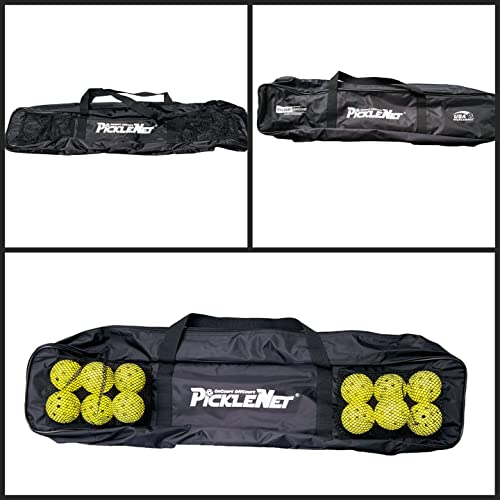 Picklenet - Portable Pickleball Net Official Size | Bag Included | Easy and Fast Assembly | Indoor & Outdoor Use | Heavy Duty Powder-Coated Steel | No-Twist Guarantee | Patented Design | 1 Yr Warranty