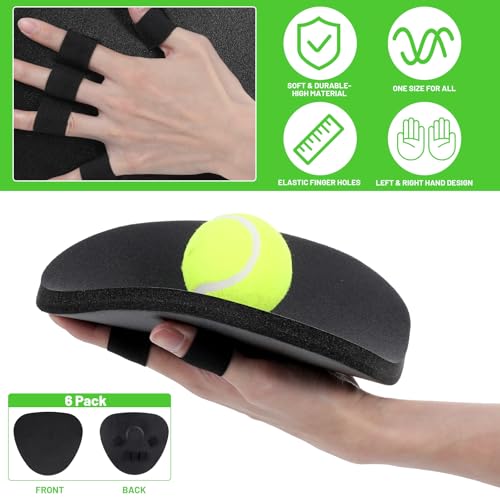 6 Pack Baseball Training Glove, Flat Design Foam Fielding Trainer Infield Training Gloves Baseball Fielding Gloves for Quick Hands Batting Practice Two Hands for Indoor Outdoor