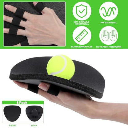 6 Pack Baseball Training Glove, Flat Design Foam Fielding Trainer Infield Training Gloves Baseball Fielding Gloves for Quick Hands Batting Practice Two Hands for Indoor Outdoor