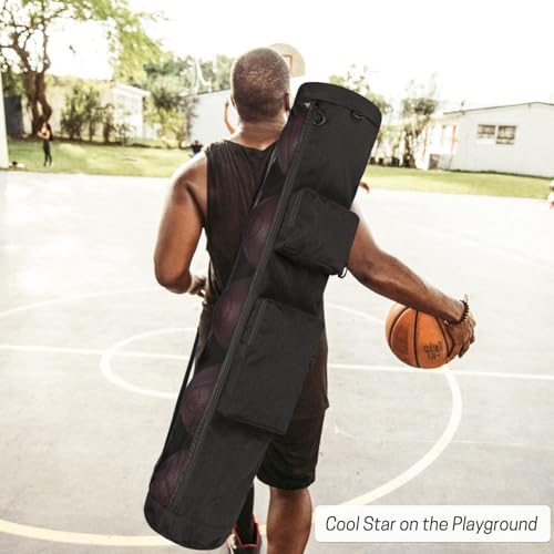 VISEMAN Mesh Equipment Bag for Balls Heavy Duty Sport Equipment Bag with Adjustable Shoulder Straper Design for Gym Training,Soccer,Football,Basketball,Volleyball - color: Black