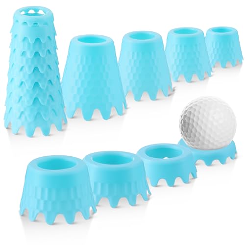 8 Pack ‌Simulator Golf Tees, TPU Unbreakable Material, Height from 1/4" to 2", Suitable for Indoor, Outdoor, Winter, Golf Mats, Turf and Driving Range - color: Blue