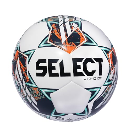 SELECT Viking DB Soccer Ball - color: White/Teal/Orange V24 - 1-Ball, size: 4