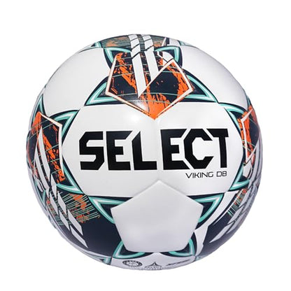 SELECT Viking DB Soccer Ball - color: White/Teal/Orange V24 - 1-Ball, size: 4