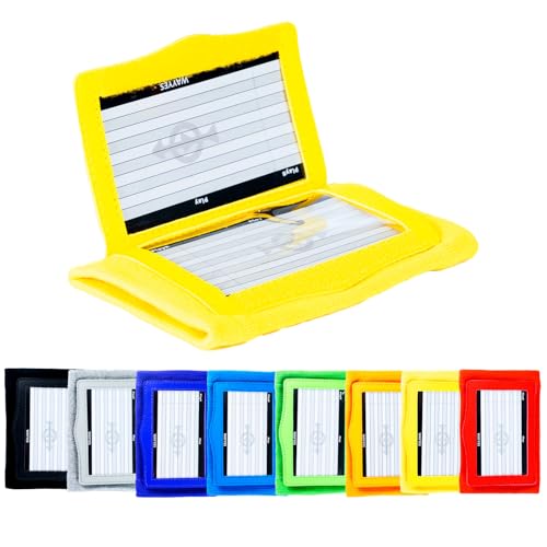 Football Play Wristbands for Adults - QB WR Playbook Wristband | Wrist Coach for Basketball，Softball, Baseball & More Sports with 3 Panel Compartments | Machine Washable - color: Yellow