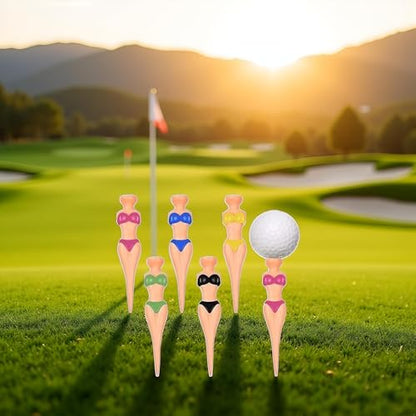 6Pcs/Set Funny Plastic Golf Tees, 76 mm/ 3 Inch Plastic Pin up Golf Tees for Home Golf Training Accessories Golf Tees
