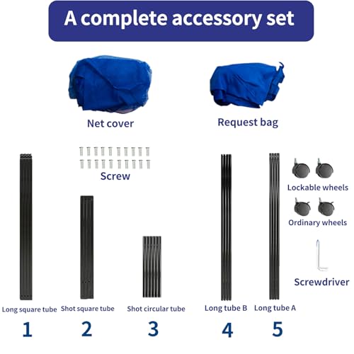Extra Wide Table Tennis Ball Catch Net, Floor Standing Practice Net with Wheels, Durable Ball Recycling Collector for Multi-Ball Training, Table Tennis Accessories & Serve Practice