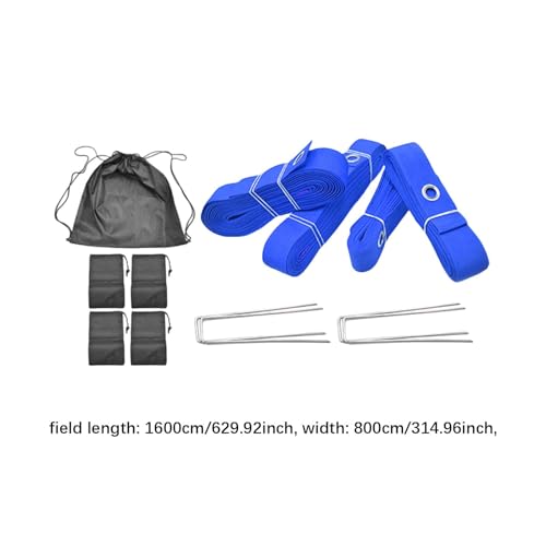 Yiju Beach Volleyball Lines for Sand with Drawstring Bag Workout Portable Marking Lines Set Court Marker Kit for Grassland Beach