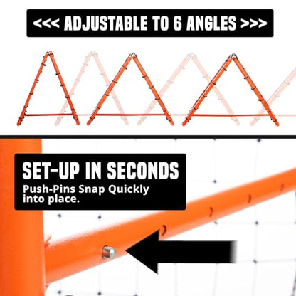 Flick Urban Dual Speed Rebounder – Double-Sided Soccer Rebounder with 6 Adjustable Angles – Soccer Training Equipment for Passing & Control – Suitable for Soccer, Volleyball & Baseball