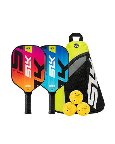 Selkirk Sport SLK Pickleball Paddles Set of 2 | Designed in The USA | Choose The SLK Neo Graphite, SLK Neo Fiberglass Pickleball Set or SLK Atlas Pickleball Bundle - color: Red & Blue | Neo Fiberglass