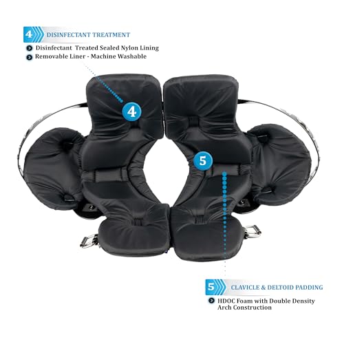 TAG Battle Gear II Youth Football Shoulder Pad TSP48 (Buckle Side Strap) - size: Large, style: Bundle