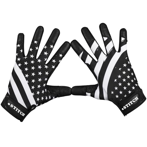 USA Flag Baseball Batting Gloves & Softball Glove American Flag Batting Gloves Youth Kids Baseball Batting Glove Youth Men Adult & Unisex - color: Black Stars & Strips, size: Youth Large