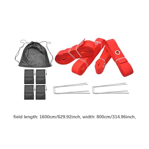 Colaxi Beach Volleyball Lines Borderline Field with 4 Ground Stakes and 4 Sandbag Workout Marking Lines Set Court Marker for Beach