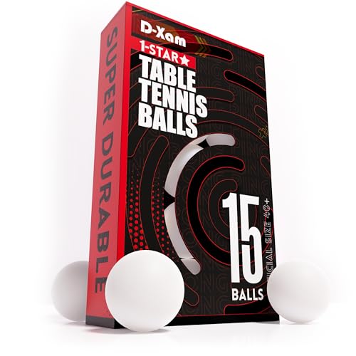 D-Xam Ping Pong Balls Orange or White ABS 1 Star 40mm Official Size High Bounce Professional 50, 30 Pack Table Tennis Ball for Training & Practice - Durable High Performance - color: White, size: 40mm
