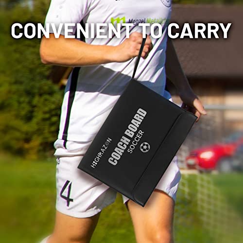 Soccer Coaching Board, Magnetic Soccer Clipboard for Coaches, Foldable Board with Dry Erase Marker