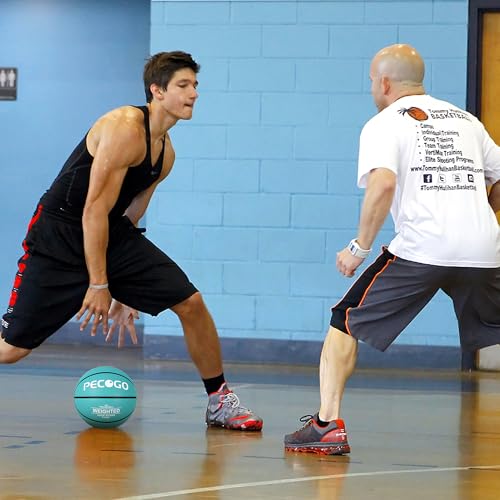 Size 6/7 Weighted Training Basketball (2.2/3/3.3 lbs) - Heavy Indoor/Outdoor Basketball for Dribbling, Passing, Rebounding & Skill Development - size: Size 7, style: 2.2LBS