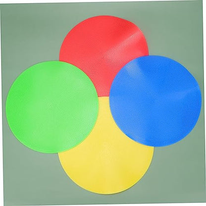 Garneck 4pcs Reusable Markers for Soccer Training Football Marker Dishes Red Yellow and for Drills and Exercises