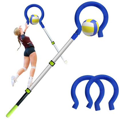 Volleyball Spike Trainer, Durable Lightweight Volleyball Training Equipment Adjustable Length Volleyball Hitting Trainer for Beginners & Pro Improving Serving and Hitting Placement