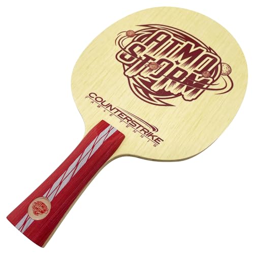 Counterstrike Atmostorm Paddle Bundle (Includes Hard Case & 6 Balls) | Ping Pong Paddle | Offensive Table Tennis Paddle | ITTF Approved | Ping Pong Set - color: Black Matte Fiber Hard Case